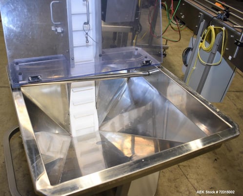 4.5" wide, CVC #CVC1101, Cleated Belt Conveyor, Capacity Feeder, 4.5" belt, hopper w/ cover, 85.25" discharge - Image 3
