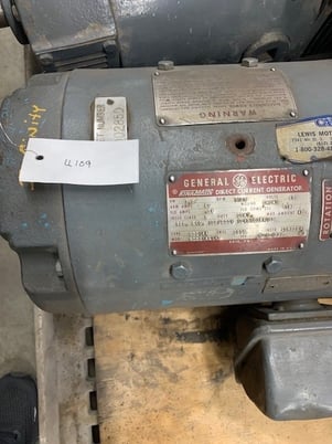 3 KW HP 1750 RPM General Electric, Frame CD218A, DPFG, 50 VA, 100/200 VF - Image 1