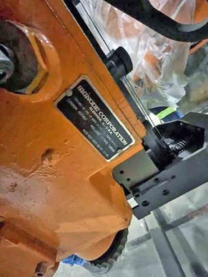 Signode #M20, banding head, .75" band width, support stand, 1980 - Image 5