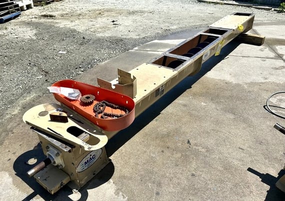 9" diameter x 13' long, Screw conveyor, carbon steel, 10" x 10" outlet - Image 2