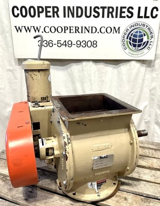 10" x 10" Mac #HD12x10, rotary airlock, Carbon steel, 1 HP, 1750 RPM - Image 1