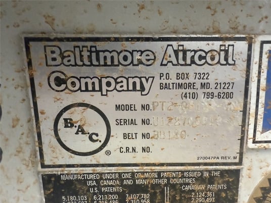 Baltimore Aircoil #PT2-0812A-3N1/PT2-1212A-3N1, Cooling Towers, 993 GPM, 6.16 psig, 2012 - Image 9