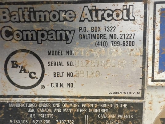 Baltimore Aircoil #PT2-0812A-3N1/PT2-1212A-3N1, Cooling Towers, 993 GPM, 6.16 psig, 2012 - Image 10