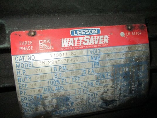 Gardner Denver #EBERFB, rotary screw compressor, 25 HP - Image 6