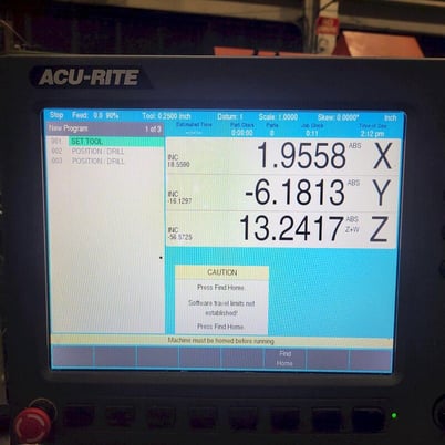 Chevalier, 2-Axis CNC milling macihne w/Acu-Rite G2 Control, 10" x50" table, 3 HP, R-8, 2008 - Image 4