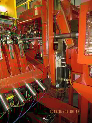 1.22" x 11.81" Sacma #SP-660AL, 5-die long stroke cold former, 80 PPM, 150 KW, linear feed - Image 7