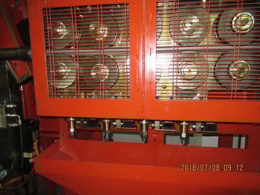 1.22" x 11.81" Sacma #SP-660AL, 5-die long stroke cold former, 80 PPM, 150 KW, linear feed - Image 8