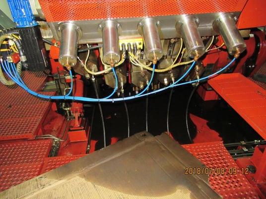 1.22" x 11.81" Sacma #SP-660AL, 5-die long stroke cold former, 80 PPM, 150 KW, linear feed - Image 9