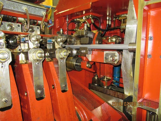 1.22" x 11.81" Sacma #SP-660AL, 5-die long stroke cold former, 80 PPM, 150 KW, linear feed - Image 10