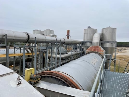 156" x 720" Complete drying system, rotary dryer, Stainless steel, tri0ple pass, Natural gas or propane (2 - Image 1