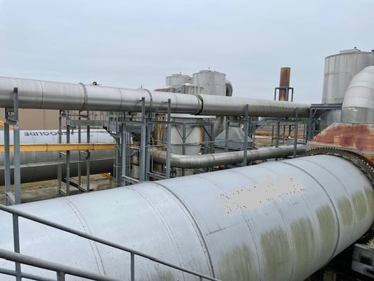 156" x 720" Complete drying system, rotary dryer, Stainless steel, tri0ple pass, Natural gas or propane (2 - Image 2