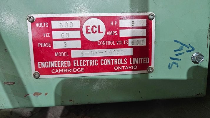 Nelson Atkinson #NA-800, right hand upcut saw, approx 12" x 24" table, 14" saw blade, 5 HP - Image 7