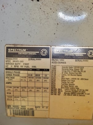 500 KW Spectrum, diesel industrial generator, 277/480 Volts, 2001 - Image 4