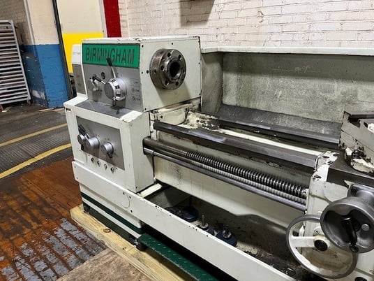 22" x 80" Birmingham #DL-2280, 3-1/16" hole, 16-1600 RPM, 3-jaw 12" chuck, taper attachment, 2002 - Image 3