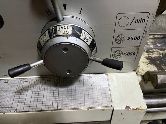 22" x 80" Birmingham #DL-2280, 3-1/16" hole, 16-1600 RPM, 3-jaw 12" chuck, taper attachment, 2002 - Image 5