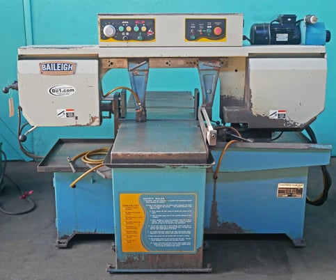 13" x 18.1" Baileigh #BS-20SA, Dual Miter Semi-Auto Horiz Band Saw, 1.33" X 0.43" X 162.6" blade, 82-285 FPM - Image 1