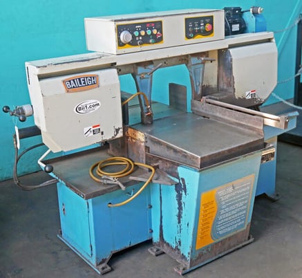 13" x 18.1" Baileigh #BS-20SA, Dual Miter Semi-Auto Horiz Band Saw, 1.33" X 0.43" X 162.6" blade, 82-285 FPM - Image 3