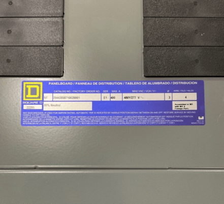 400 Amp. Square D NF, Panelboard, 480/277 Volts 3PH 4W Main LAP36400MB MCB Indoor Encl P670, New - Image 7