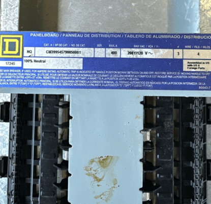 400 Amp. Square D NQ, Panelboard, 208Y/120 Volts 3PH 4W Indoor Encl 84 Circuit MLO Main Lug P525 - Image 4