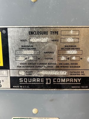 1600 Amp. Square D PXF31600G, 480/277 Volts, 3 phase 4 wire - Image 2