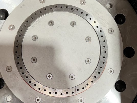 Gala Industries #7, die plate, square tiled, 50 holes .125" diameter moles, single row - Image 2