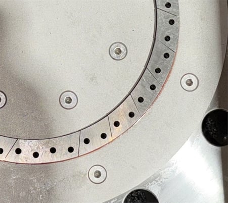 Gala Industries #7, die plate, square tiled, 50 holes .125" diameter moles, single row - Image 4