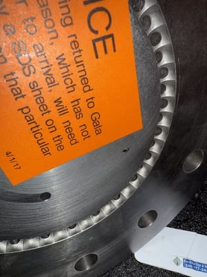 Gala Industries #7, die plate, square tiled, 50 holes .125" diameter moles, single row - Image 6