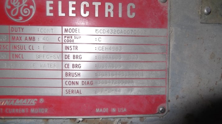 250 HP 900 RPM General Electric, Frame 4352, DPFVBB, 500 VA, 300/150 VF - Image 6