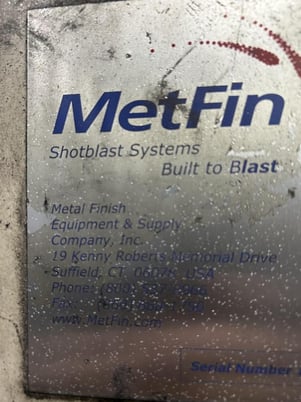 22 cu.ft. Metfin, rubber belt tumblast, 30 HP large direct drive wheel, shaker unloader & loading system - Image 5