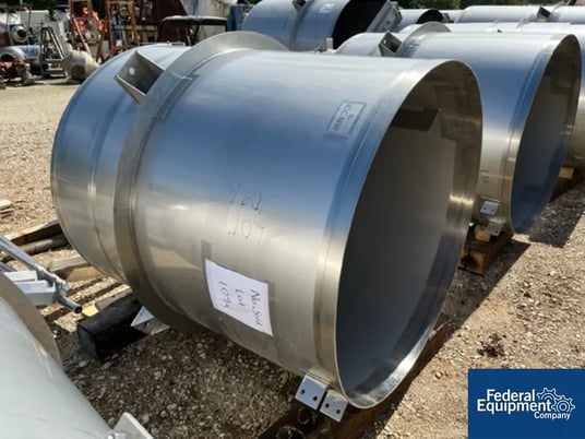 651 gallon ICCNW, Mix Tank, Stainless Steel, 54" diameter x 60" straight side, flat top, dish bottom - Image 1