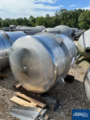 651 gallon ICCNW, Mix Tank, Stainless Steel, 54" diameter x 60" straight side, flat top, dish bottom - Image 4