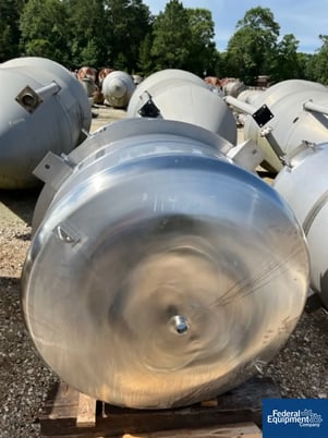 651 gallon ICCNW, Mix Tank, Stainless Steel, 54" diameter x 60" straight side, flat top, dish bottom - Image 5