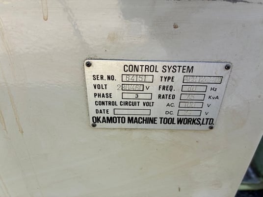 12" x 24" Okamoto #12-24DX, surface grinder, serial #64151 - Image 3
