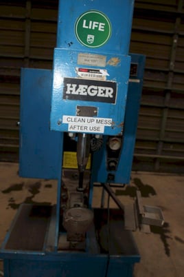 6 Ton, Haeger #HP6-C, hardware insertion press, 8" stroke, 18" throat, adj down force - Image 4