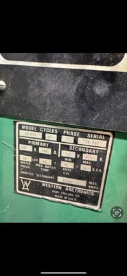 30 KVA Western Arctronics #30KA, spot welder, 230 V., 20 psi, 1 phase, 36" throat - Image 5