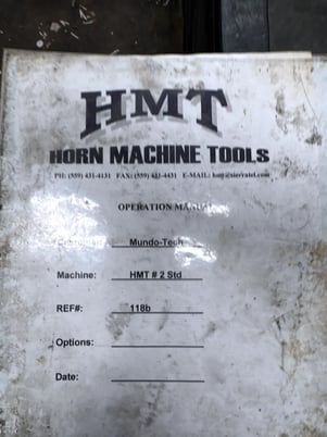 2" Horn #HMT-2STD, Horizontal Hydraulic Tube Bender, 12" max Radius, 6 RPM, 7.5' Tube Length over Mandrel, 10 - Image 7
