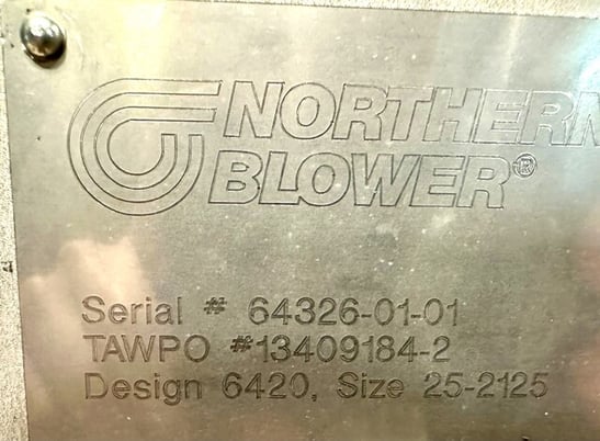 Northern Blower, size 25-2125, pressure blower, Northern Blower contact parts & wheel - Image 4