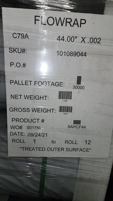 8 Pallets of new shrink film, Sealed Air #Stealthwrap, 2500' rolls, 12 rolls per pallet - Image 4