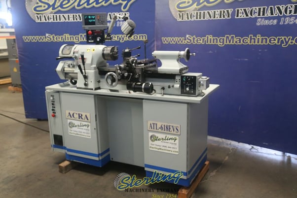 11" x 18" Acra #ATL-618EVS, precision engine lathe, 2-3/16" spindle diameter, tool holder - Image 4