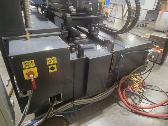 600 Ton, 60 oz., Leroy Somer Mtron #LSG-600H-i35a, horizontal plastic injection molder, 2.95" screw diameter - Image 6