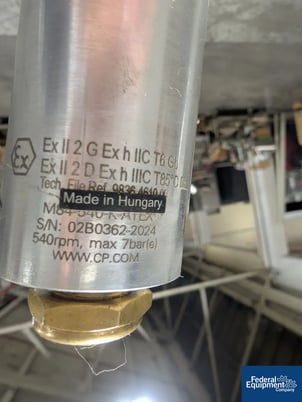 100 gallon Anish Pharma #ASPVJ-100, Mix Tank, Stainless Steel, dish top & bottom, agitator, legs, 2020 - Image 7