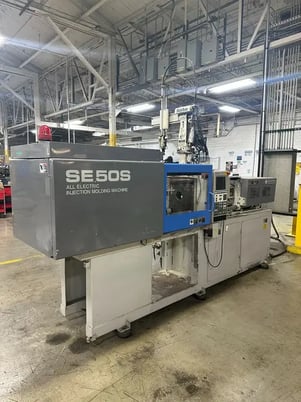 55 Ton, 1.7 oz., Sumitomo #SE50S-C110S, horizontal plastic injection molder, 23.62" daylight, 12.2" x 12.2" - Image 1
