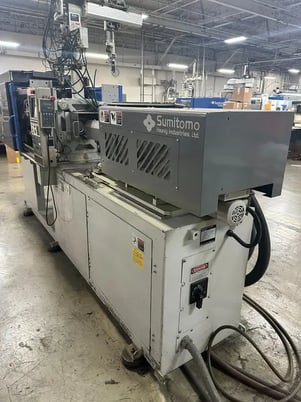55 Ton, 1.7 oz., Sumitomo #SE50S-C110S, horizontal plastic injection molder, 23.62" daylight, 12.2" x 12.2" - Image 9