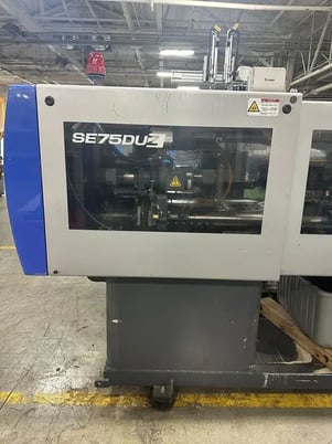83 Ton, 2.8 oz., Sumitomo #SE75DUZ-C160S, horizontal plastic injection molder, 27.95" daylight, 16.14" x - Image 2