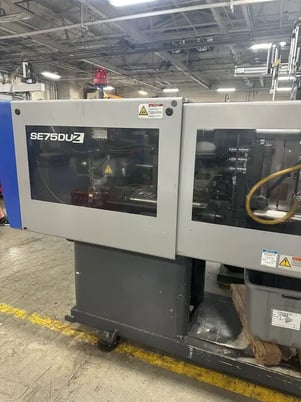83 Ton, 2.8 oz., Sumitomo #SE75DUZ-C160S, horizontal plastic injection molder, 27.95" daylight, 16.14" x - Image 4