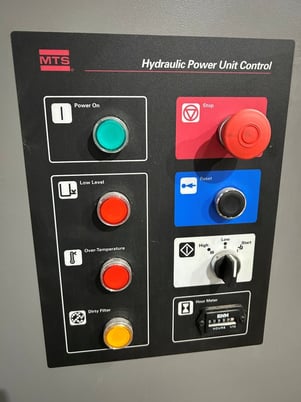 40 HP MTS #505.20, hydraulic power supply, 20 gpm, 3000 psi, water cooled heat exchanger, 2008 - Image 3