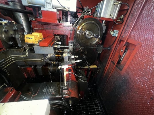 .472" x 5.23" Asahi Sunac #ST-1010, 2 die 2 blow header, 230 PPM, turntable, 2 plane straightener, 2008 - Image 7