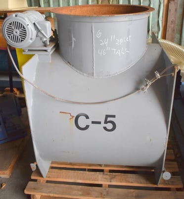 24" Rotary airlock valve, 46" tall, homemade shop built - Image 2