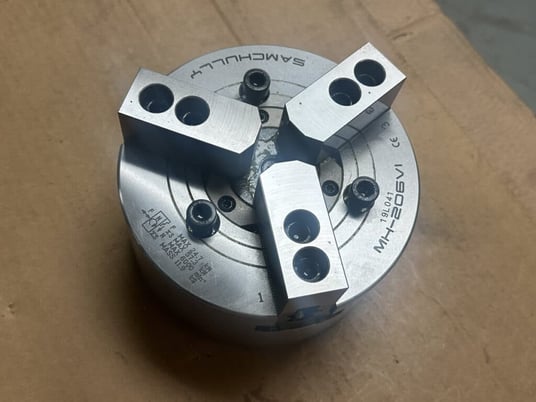 6" Samchully #MH-206V1, high speed 3-jaw hydraulic power chuck - Image 2