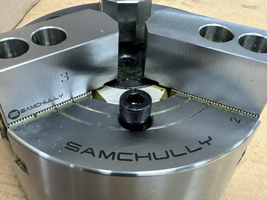 6" Samchully #MH-206V1, high speed 3-jaw hydraulic power chuck - Image 5